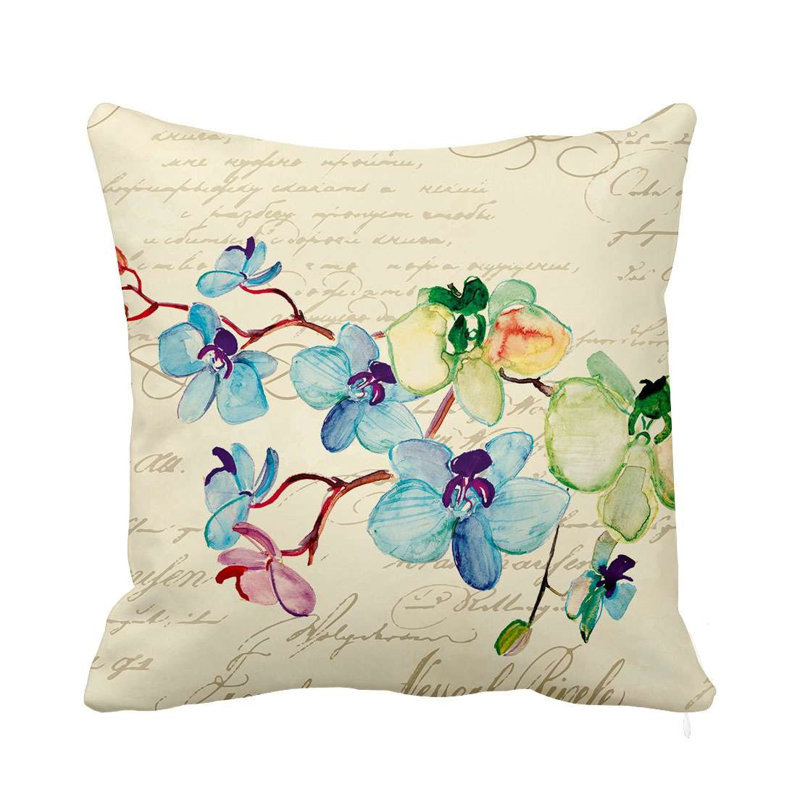  Housse de coussin Orchid, Beige/bleu