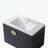 Wall Mounted Bathroom Vanity with Sink and Side right Open Storage Shelf-313761930