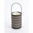 12" Black Opulent Battery Operated Indoor LED Candle Lantern with Timer