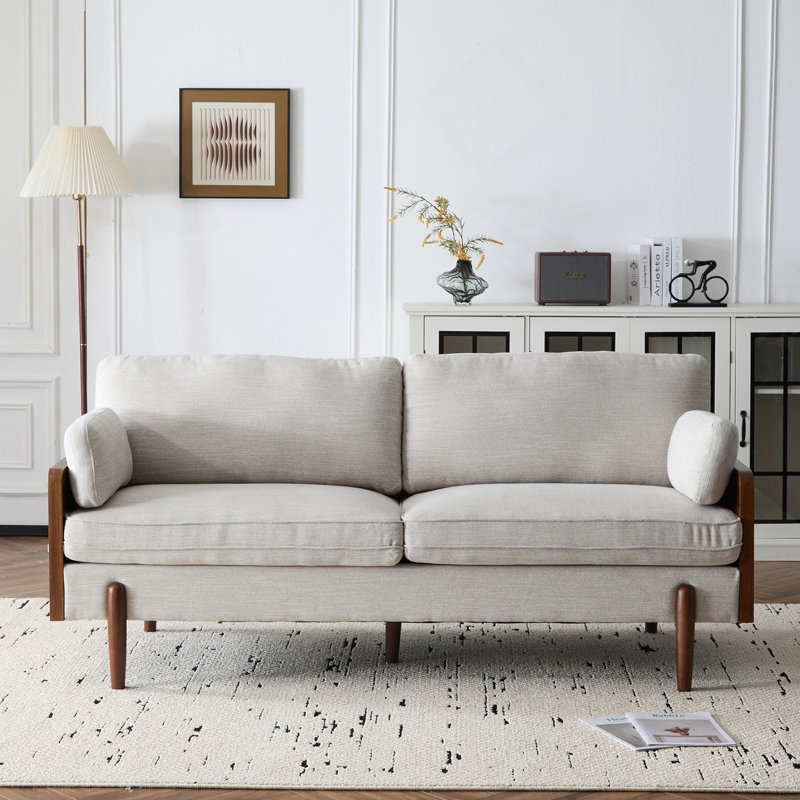 Canapé Mid-Century moderne beige, Beige