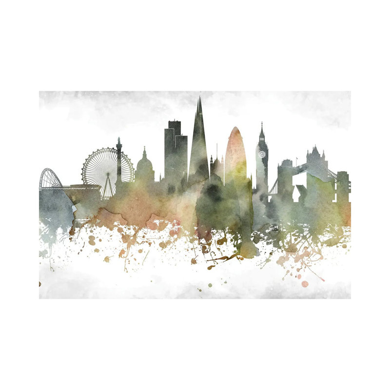 London Skyline by WallDecorAddict - Wrapped Canvas Print, 101.6 cm H x 66.04 cm W x 3.175 cm D