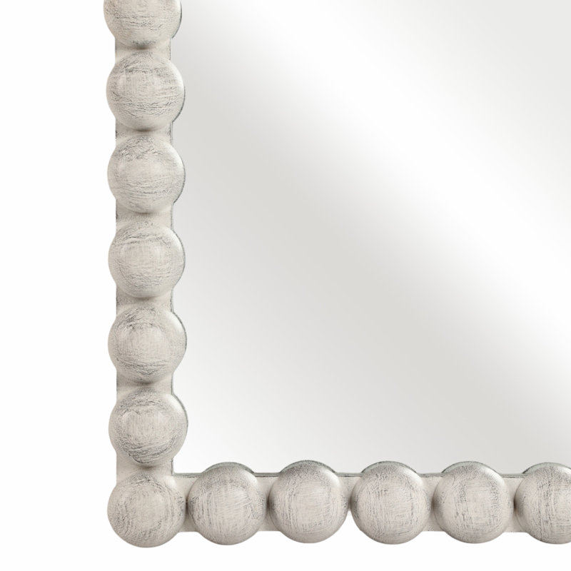 Grand miroir arqué Knobby de Sagebrook Home - Élégant panneau de fibres à densité moyenne blanc et verre, parfaitement dimensionné au format 22 x 30 pour la décoration intérieure