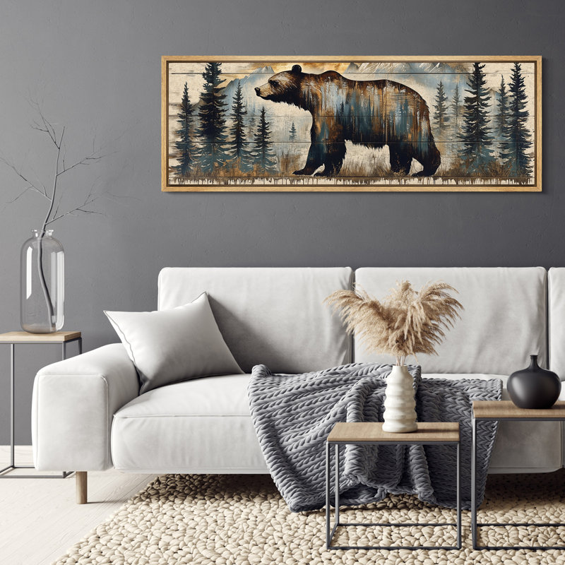 Impression sur toile encadrée «Wood Panneau Effect», H 20 po x l 60 po, Naturel