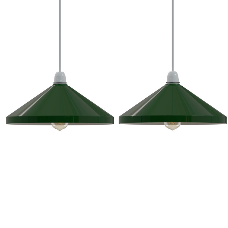 19cm H Metal Cone Lamp Shade ( Screw On ), Green