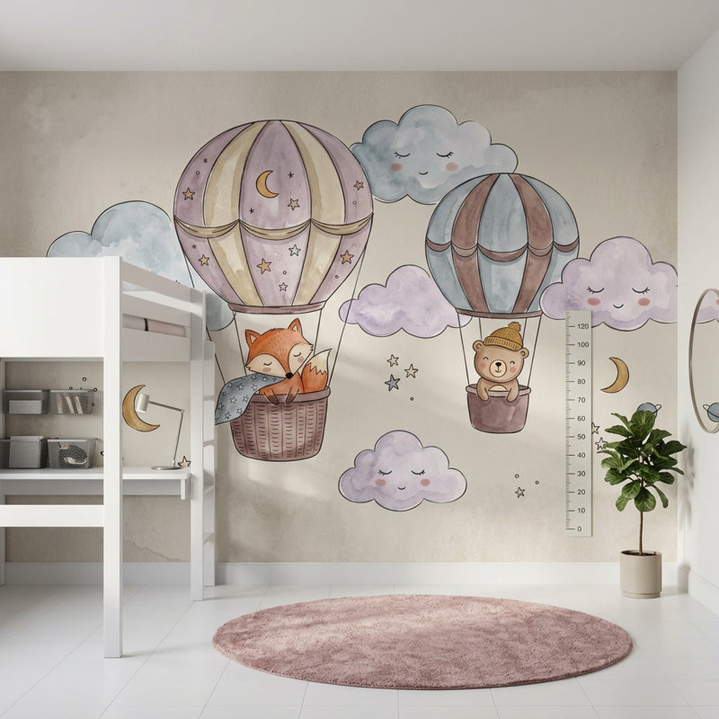 Murale de chambre d'enfant, Non tissé, 160 po x 108 po