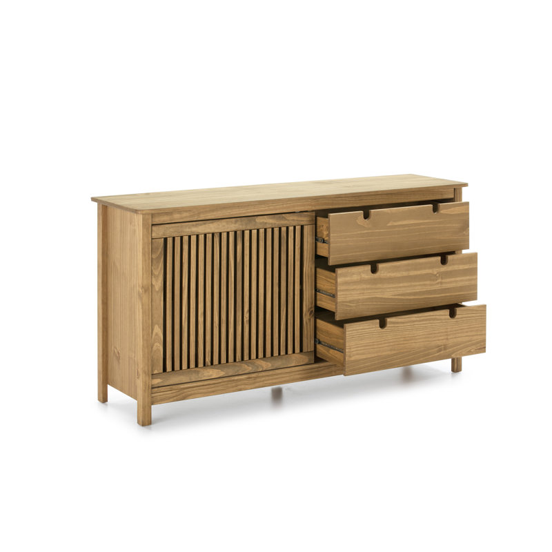 Bade 150cm Solid Wood Sideboard, Wax