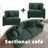 2 - Piece Upholstered Hunter Green Corduroy Modular Sectional Sofa with Pillow Back and Solid Wood Legs-187782826