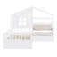 Lit plateforme simple pour enfant avec canapé, 2 tiroirs et tablette de rangement-373507455