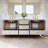 Gabby 80" Solid Wood Double Sink Bathroom Vanity With Carrera Quartz Top -1862722418