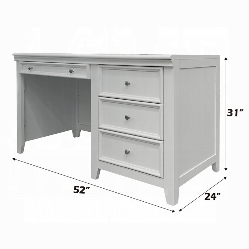 Bureau d'écriture rectangulaire sans huche de 52 po Dezman