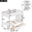 Lit superposé avec 2 tiroirs et armoire à couches multiples-110899558-110899557