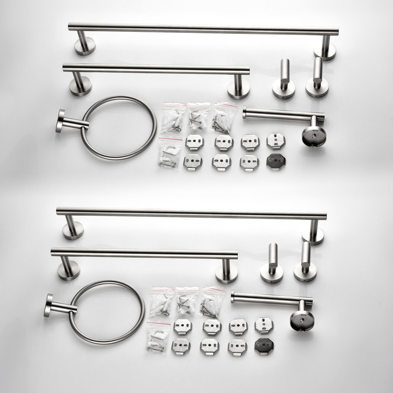 12 - Piece Bathroom Hardware Set, Brushed Nickel