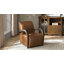  Fauteuil moderne en cuir pleine fleur avec accoudoirs uniques 26,5 po Perou-1651773465