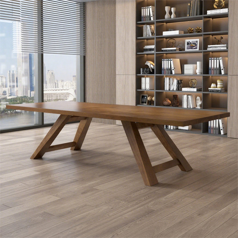 Table de réunion simple et moderne en pin, H 29,53 po x L 94,49 po x l 39,37 po