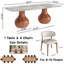 Grand ensemble de salle à manger à double piédestal pour 6 à 10 personnes Otelia-812794921-812794920