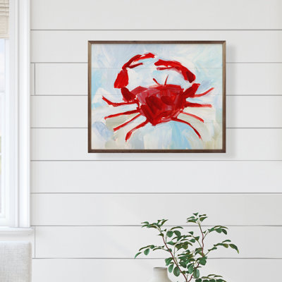Crab Nautical Painting By Emily Wood