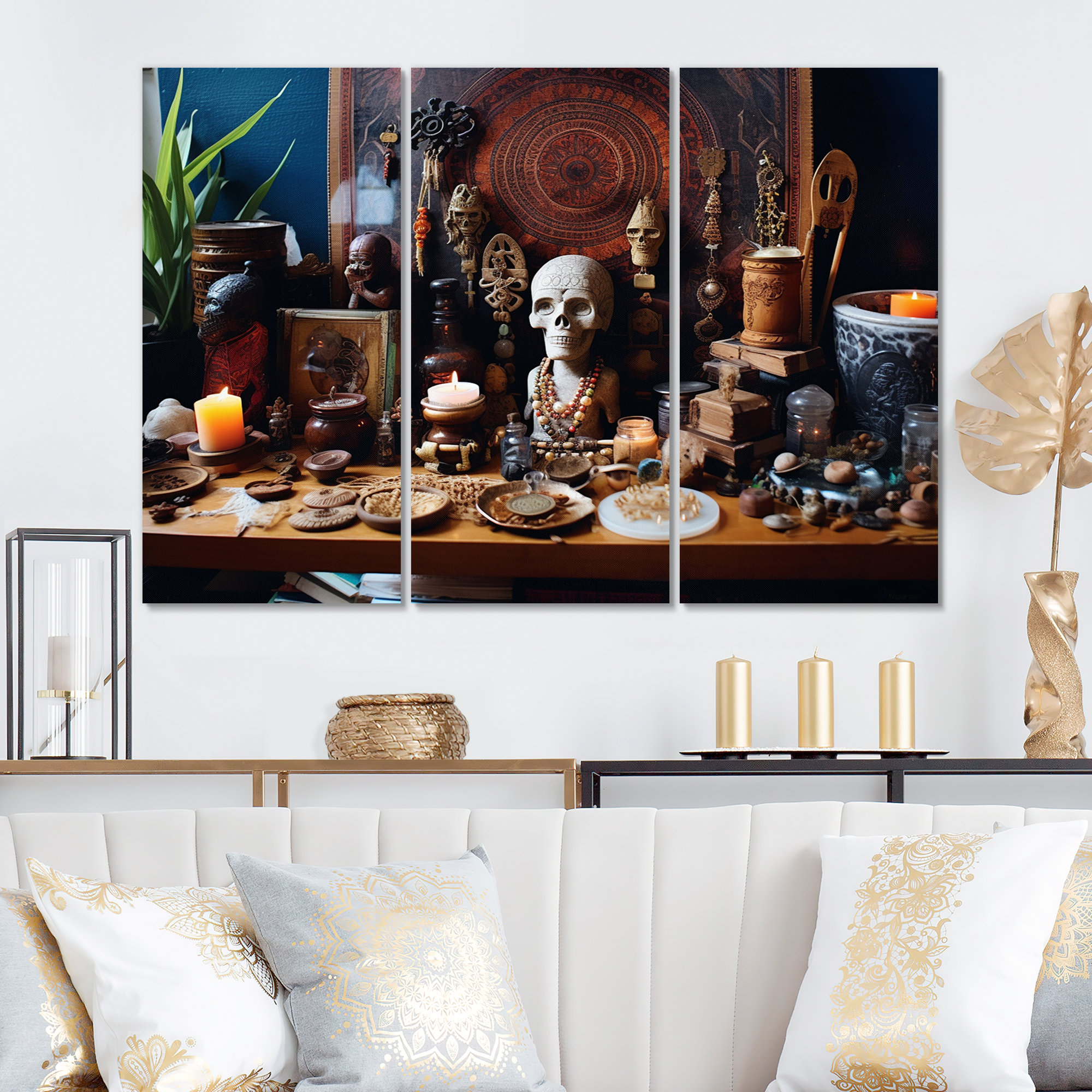 Design Art Shamanic Altar With Sacred Objects I - Christianism Canvas ...