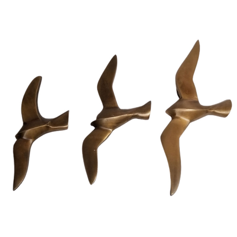 Handmade Animals Wall Decor on Metal, Bronze