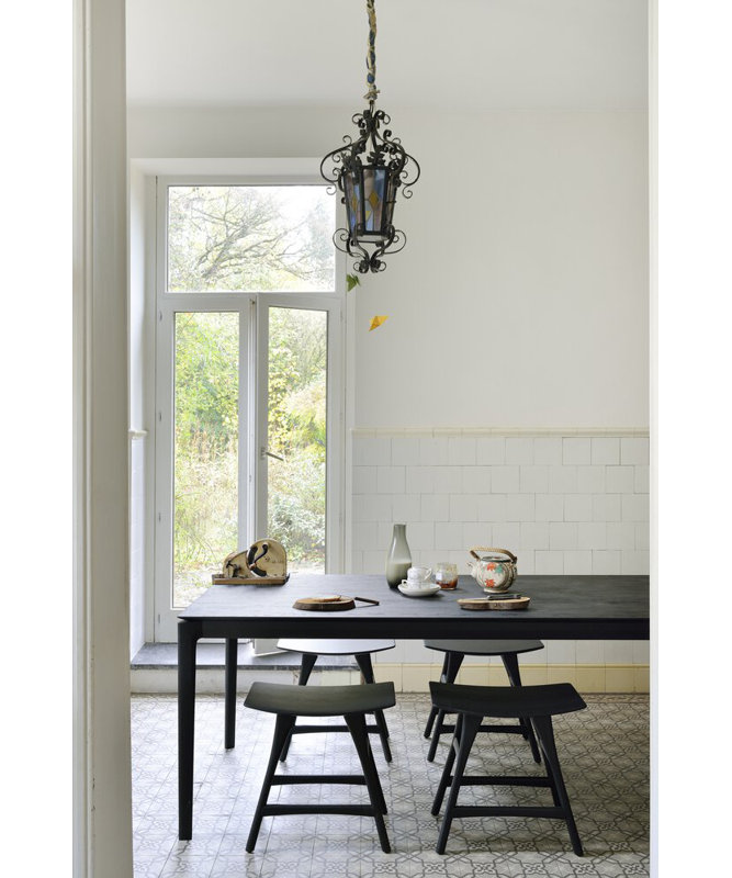 Bok 5 - Piece Dining Set, Black, 30" H x 55.5" L x 31.5" W