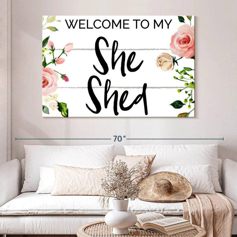 She Shed Set I, H 34 po x l 51 po