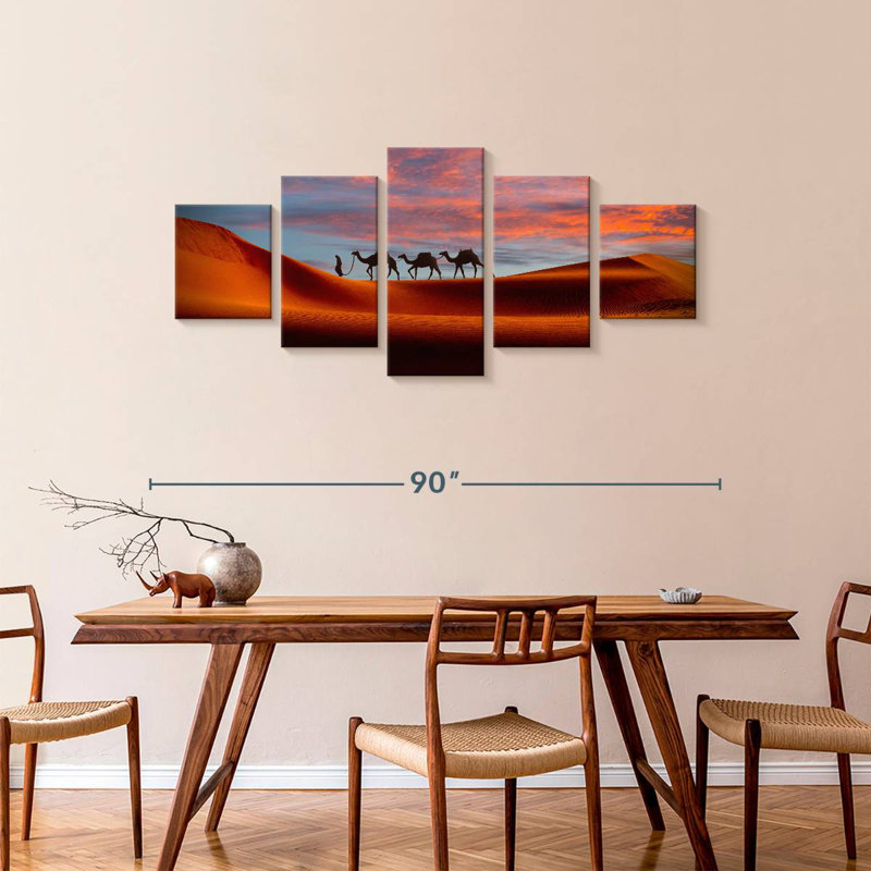 Voyage en chameau, H 36 po x l 80 po