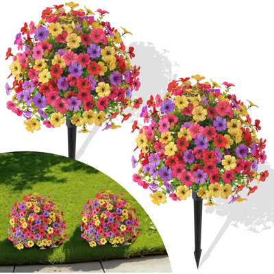 2 pièces 20 "fleurs de topiaire artificielle