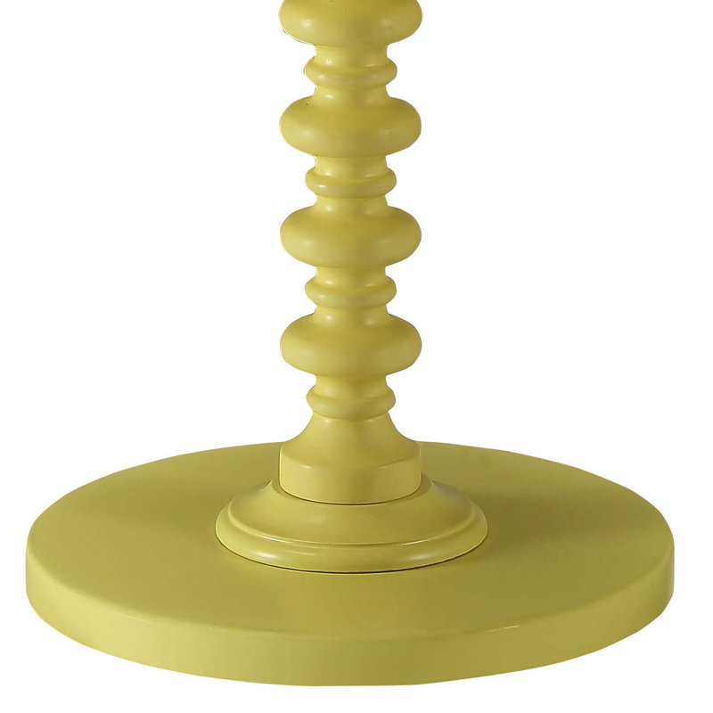 Table de bout à piédestal Fiama, Jaune, H 22,25 po x l 17 po