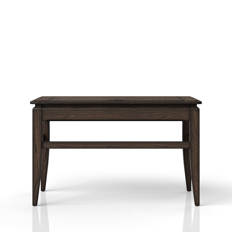 Bureau 50 po couleur chocolat, rangement, prêt à être utilisé, bois massif + fabrication, profondeur 24,02 po, largeur 49,17 po, hauteur 31,12 po, poids de 84,08 lb, tiroir de rangement