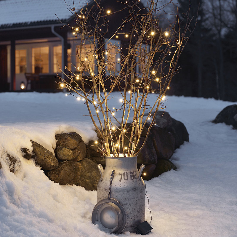 24.51cm LED Battery Powered 240 - Bulb Fairy String Light, Warm white and black