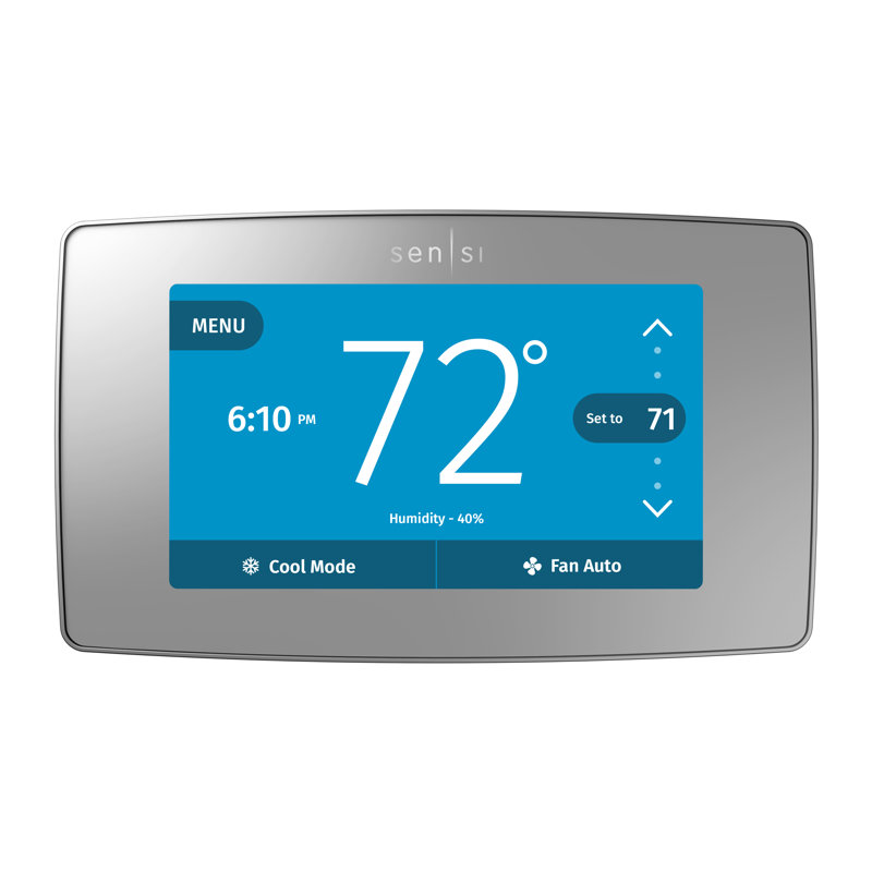 Silver Programmable Touchscreen Wi-Fi Smart Thermostat