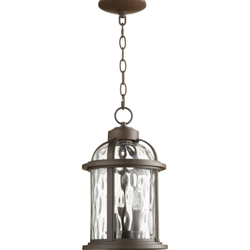 Luminaire suspendu pour lanternes 3 lumières Spafford, Bronze huilé