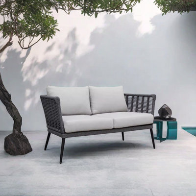 Farnell 47.24'' Wide Rectangle Loveseat with Cushions