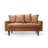Laurel 58'' Faux Leather Square Arm Sofa Loveseat