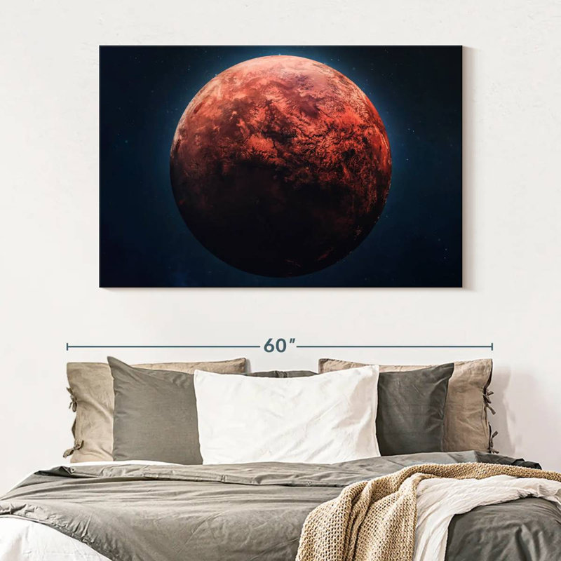 Oberle Red Mars Planet, 34" H x 51" W