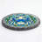 STEPPING STONE - Stained Glass LOOK BLUE CRAB STONE GRAY