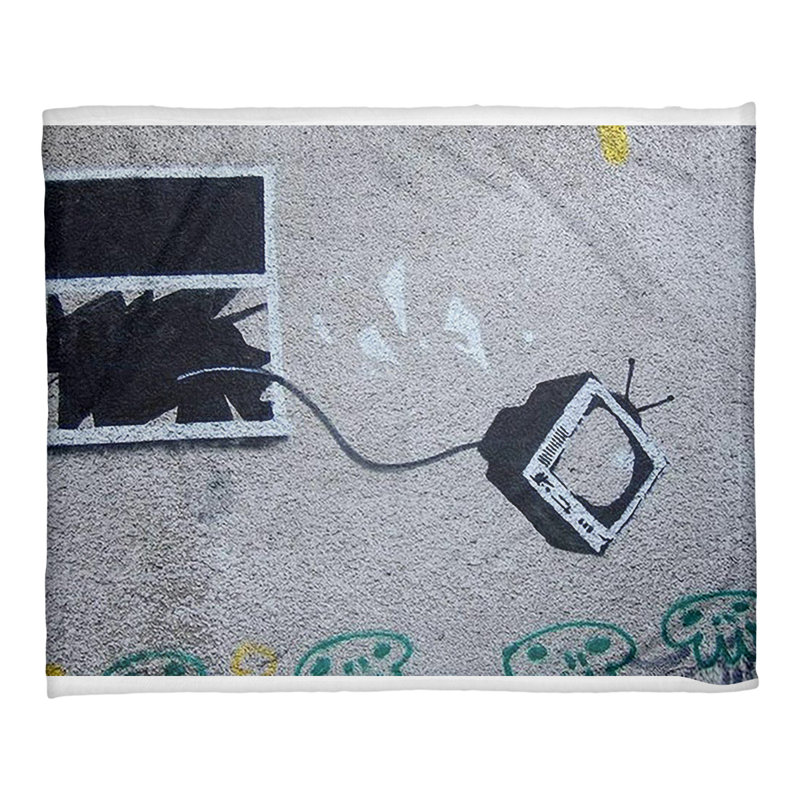Banksy Sewn Throw Blanket, 60" W x 80" L