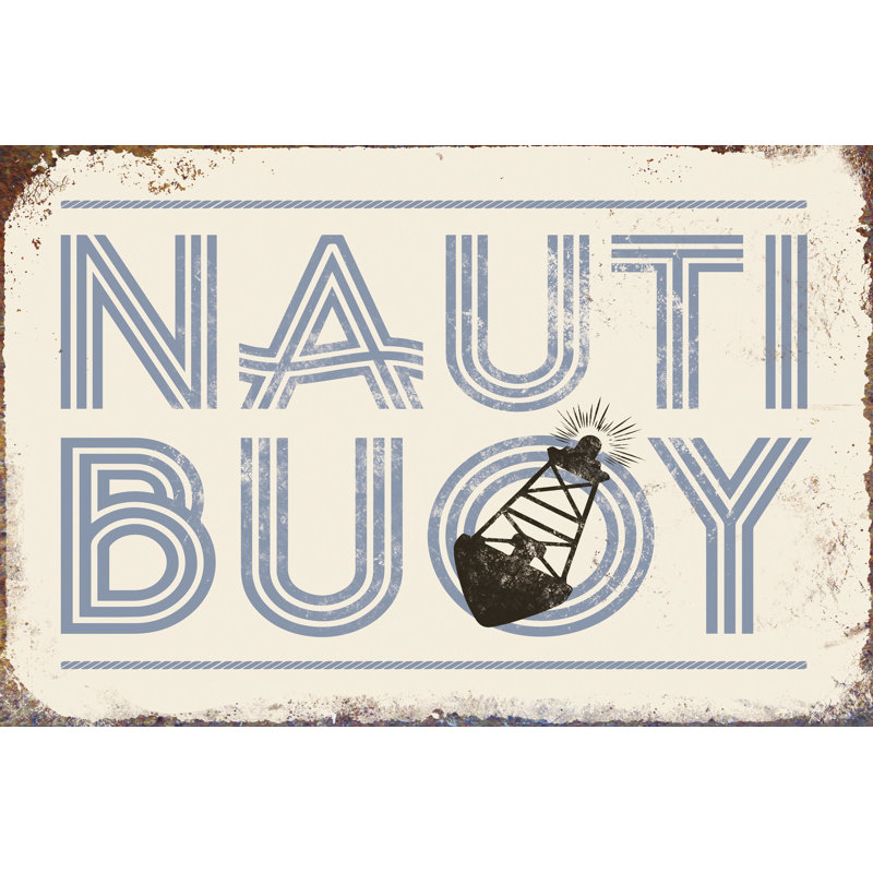 Punny Nautical V 1 Piece Wrapped Canvas Painting, 20cm H x 30cm W x 3.8cm D
