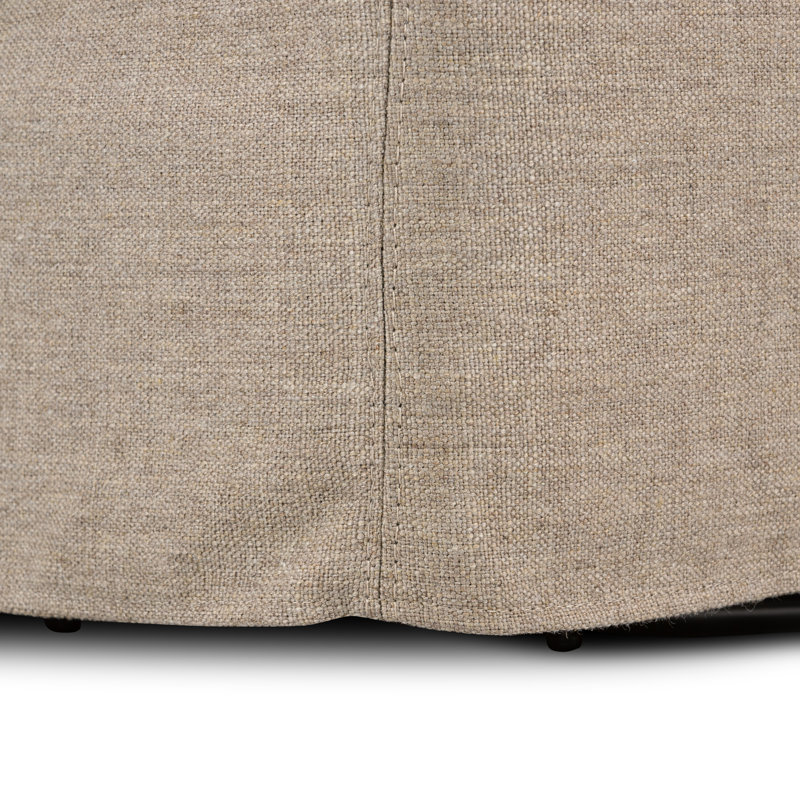 Banks Swivel Armchair, Alcala Taupe Polyester Blend