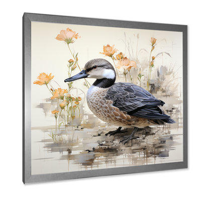 Art mural rétro «Duck by the Pond»