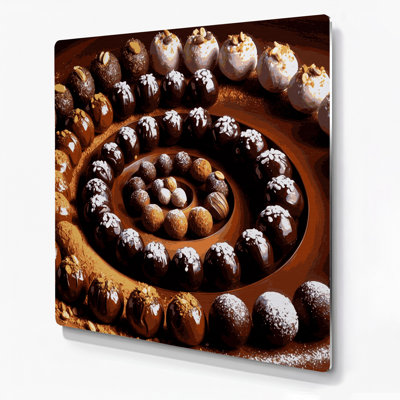 Desserts Brigadeiros, art mural en métal brun