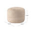 Repose-pieds beige rembourré Catherin