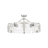 Hickmon 6-Light Semi-Flush with Hammered Water Glass Shade-417447608