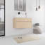 Meuble-lavabo mural 32 po avec lavabo en céramique, 2 portes à fermeture douce et 1 tiroir-890584664
