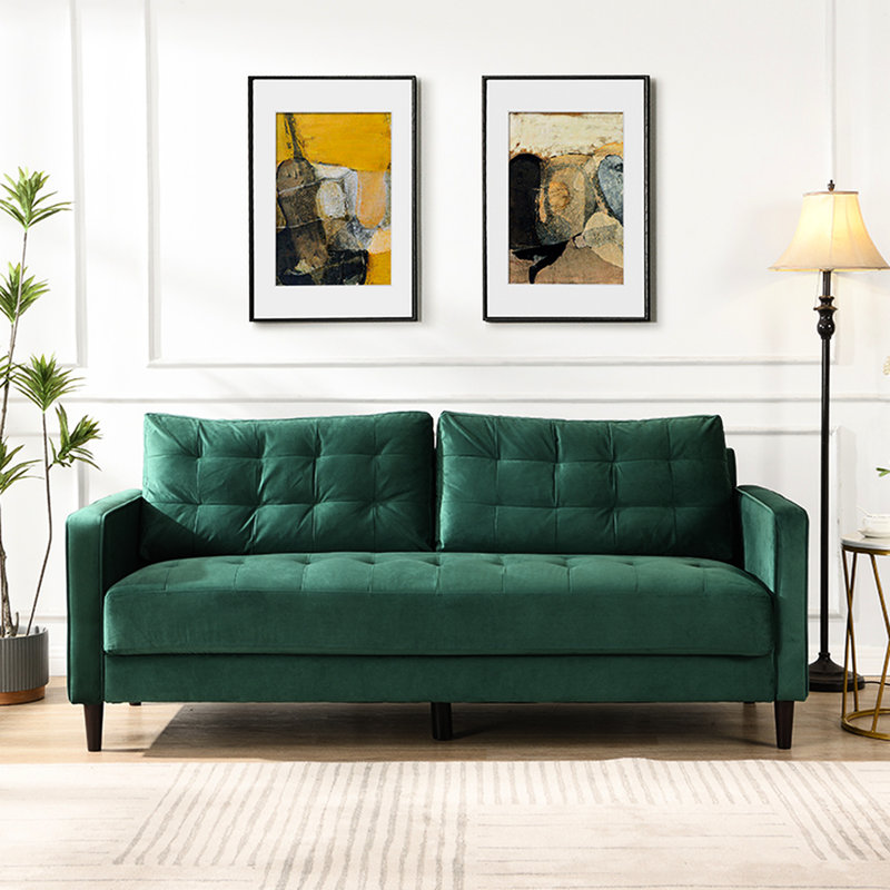 Avec 3 sièges, structure en bois pour le salon, la chambre à coucher, la base en bois franc du siège d'appartement, rembourré confortable