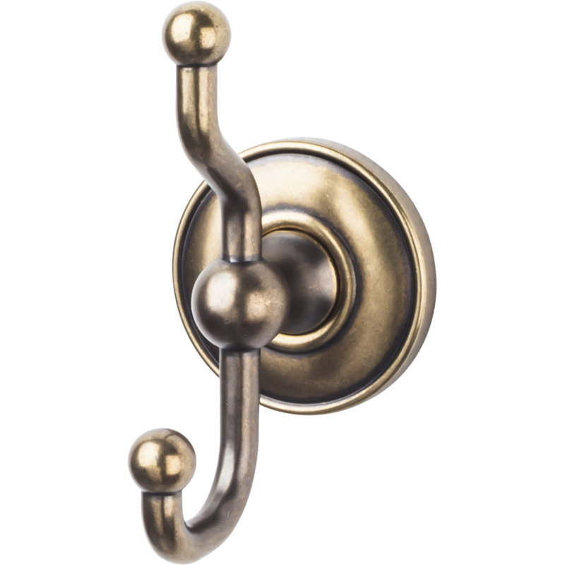 Edwardian Bath Wall Mounted Plain Hooks, German Bronze