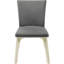 Chaises de salle à manger rembourrées grises et blanches de 2 pour la maison moderne rembourrée patinée