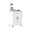 Îlot de cuisine sur roulettes avec chariot de rangement pour armoire de cuisine, petits îlots portatifs pour la cuisine, buffet pour armoire à café avec portes de grange et roulettes pour salle à manger