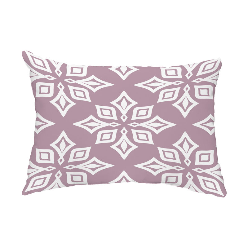 Beach Star Geometric Outdoor Reversible Throw Pillow, Purple