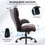 Fauteuil de bureau ergonomique avec support lombaire réglable George Oliver-1882093889