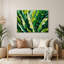 «Botanical Banana Leaves», art mural en métal vert-1202318112